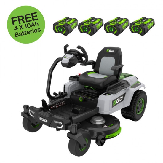 EGO ZT4201E-S Z6 ZTR 107cm Zero-turn, ride-on mower (with steering wheel) EGO ZT4201E-S Z6 ZTR 107cm Zero-turn, ride-on mower (with steering wheel)