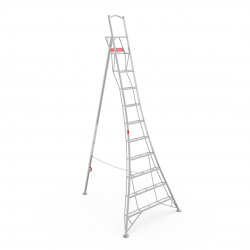 Henchman 12ft One Adjustable Leg Platform Tripod Ladder